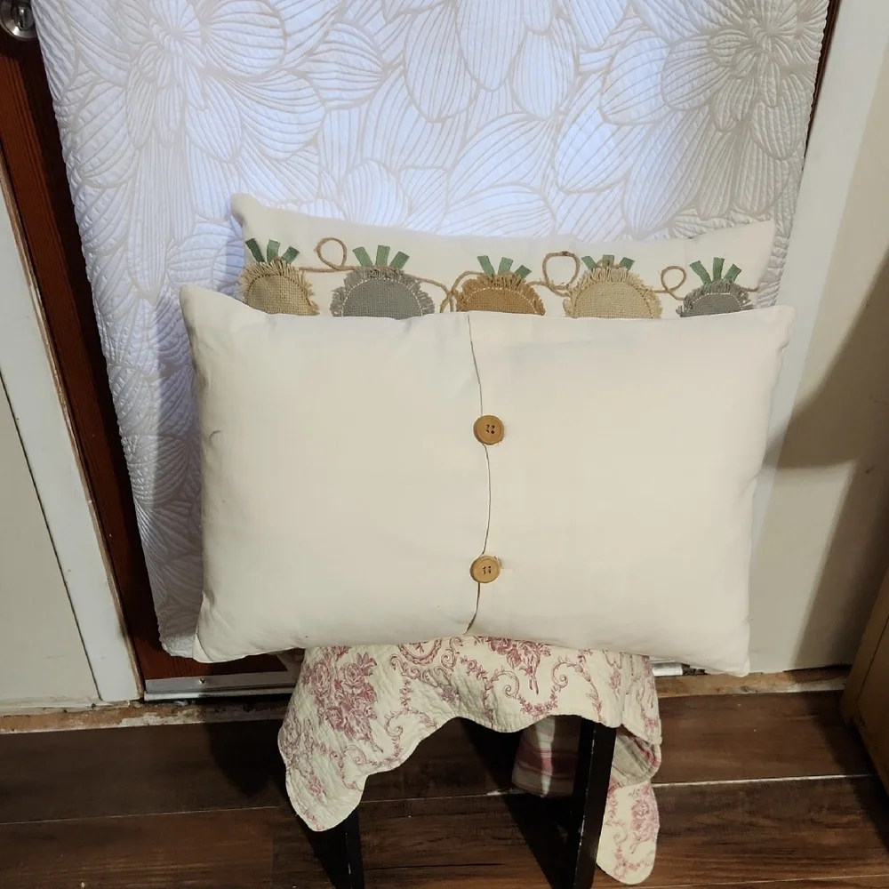 Easter Carrot Burlap Accent Pillows, Set of 2 - Rustic Cottagecore